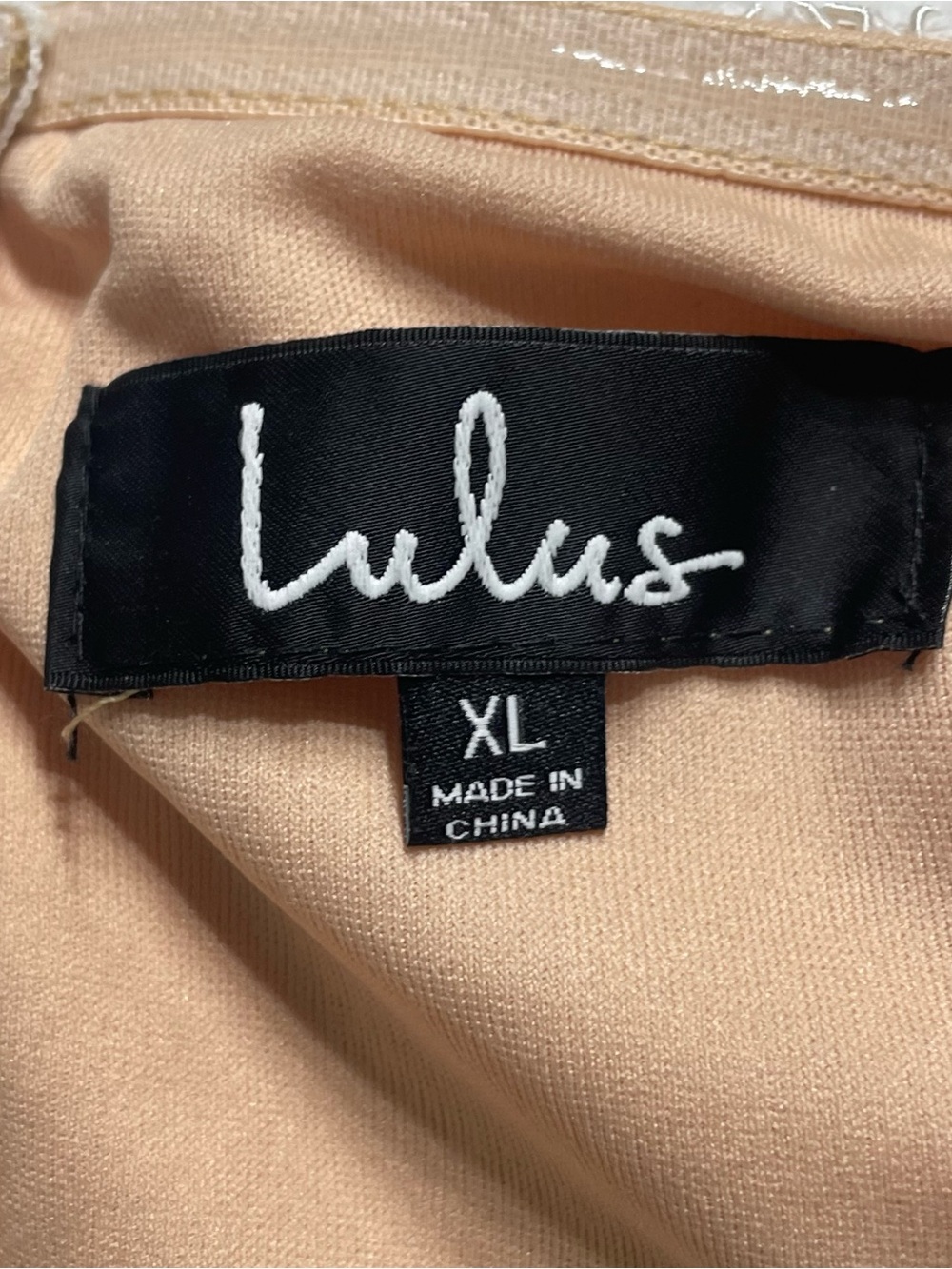 Lulu's NWT Strapless Cream Lace Tiered Dress open embroidered Waistband.  XL. - Picture 6 of 13